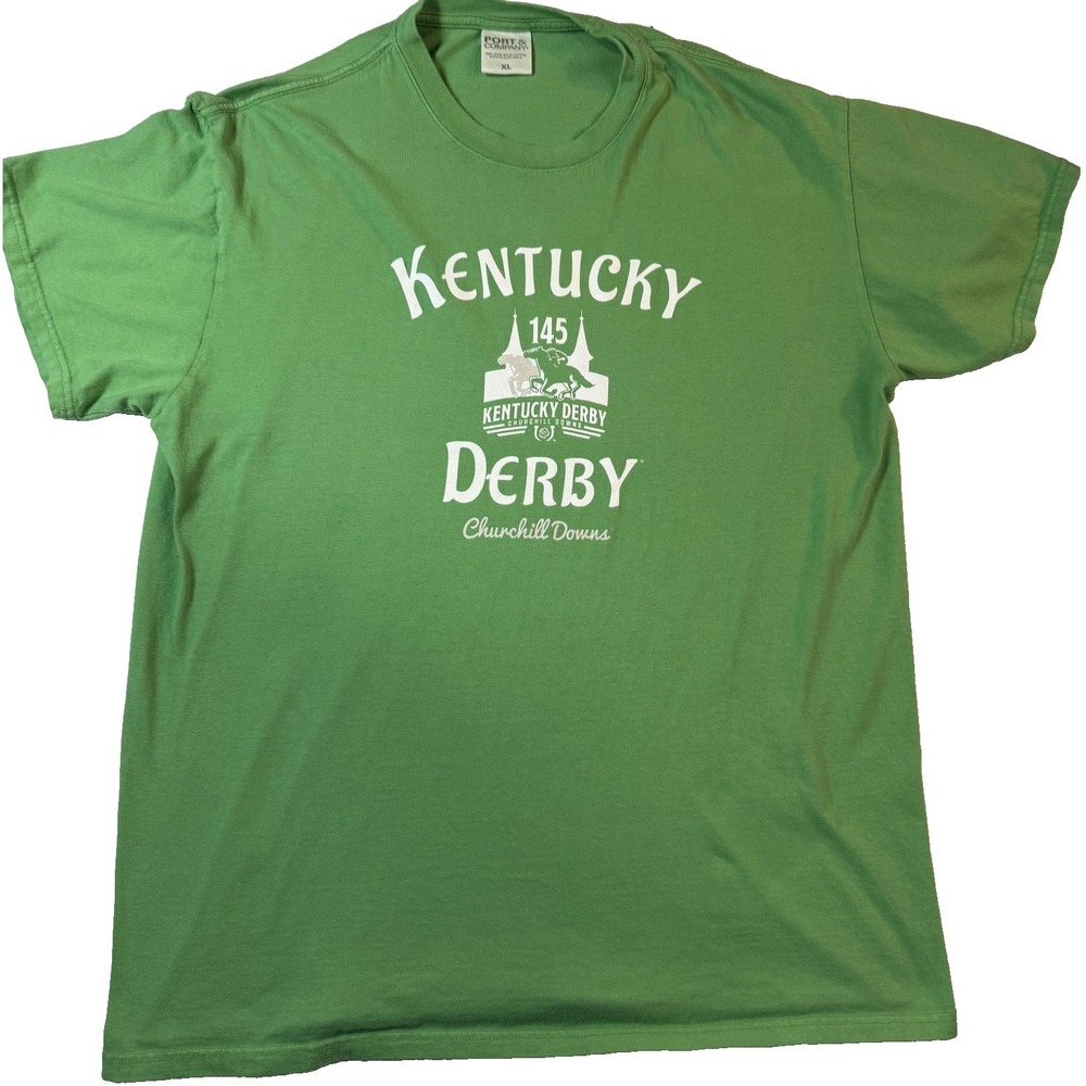 Kentucky Derby Churchill Downs TShirt Mens XL 145 Years Green Horse Racing 2019